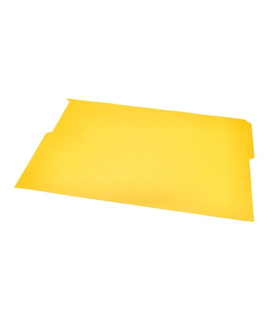 Subcarpeta cartulina liderpapel folio pestaña superior 240g/m2 amarillo pack 50 unidades