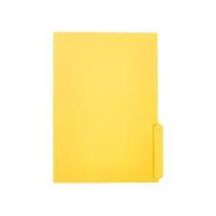 Subcarpeta cartulina liderpapel folio pestaña inferior 240g/m2 amarillo pack 50 unidades