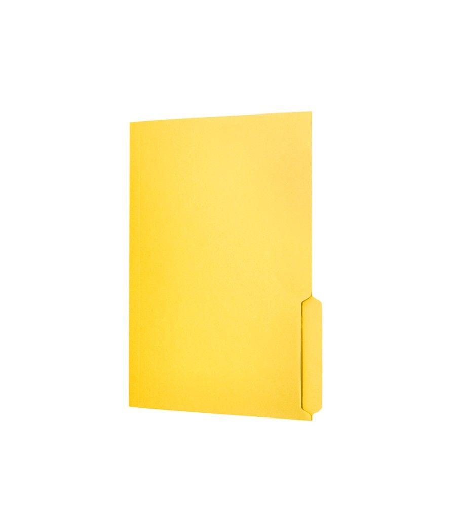 Subcarpeta cartulina liderpapel folio pestaña inferior 240g/m2 amarillo pack 50 unidades