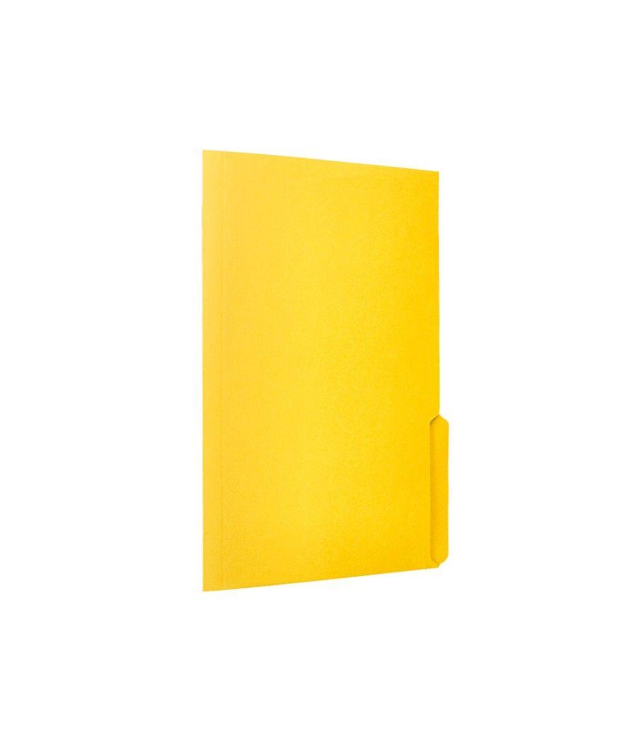 Subcarpeta cartulina liderpapel folio pestaña inferior 240g/m2 amarillo pack 50 unidades