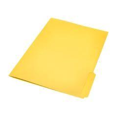 Subcarpeta cartulina liderpapel folio pestaña inferior 240g/m2 amarillo pack 50 unidades