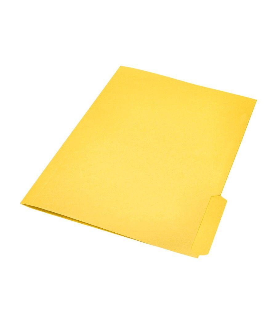 Subcarpeta cartulina liderpapel folio pestaña inferior 240g/m2 amarillo pack 50 unidades