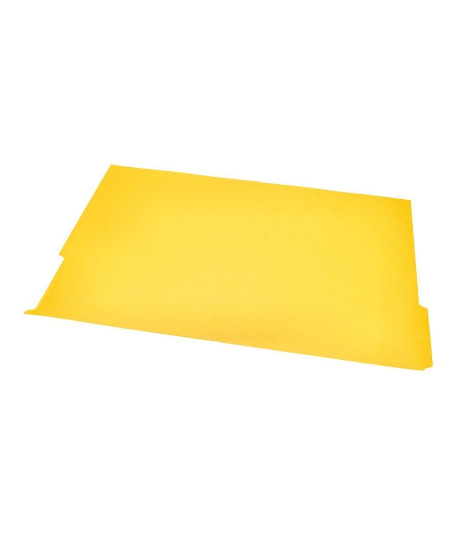 Subcarpeta cartulina liderpapel folio pestaña inferior 240g/m2 amarillo pack 50 unidades