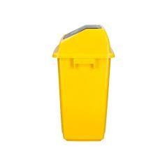 Papelera contenedor q-connect plástico con tapa de balancin 20 litros 340x240x450 mm azul