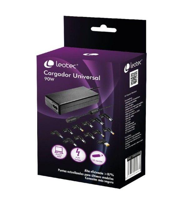 Cargador de Portátil Leotec Home/ 90W/ Automático/ 10 Conectores/ Voltaje 15-20V - Imagen 1