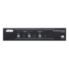 Aten switch de matriz hdmi 4k real 2 x 2 con desincrustador de audio