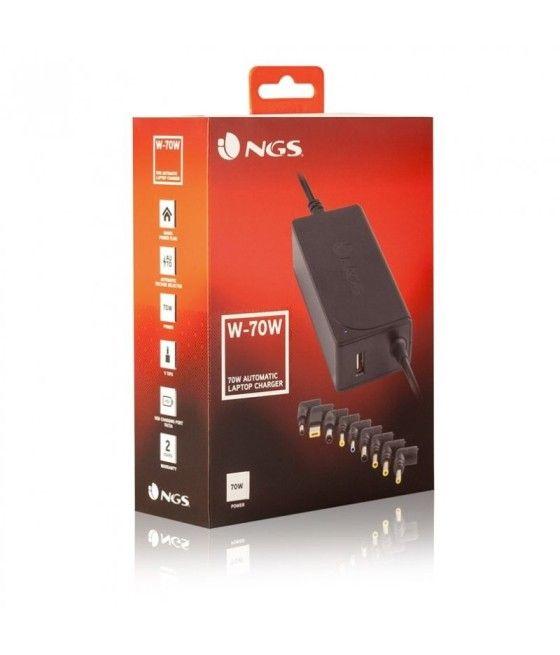 Cargador de Portátil NGS W-70W/ 70W/ Automático/ 9 Conectores/ Voltaje 18.5-20V - Imagen 3