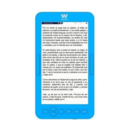 Libro electrónico ebook woxter scriba 195 s/ 4.7'/ tinta electrónica/ azul