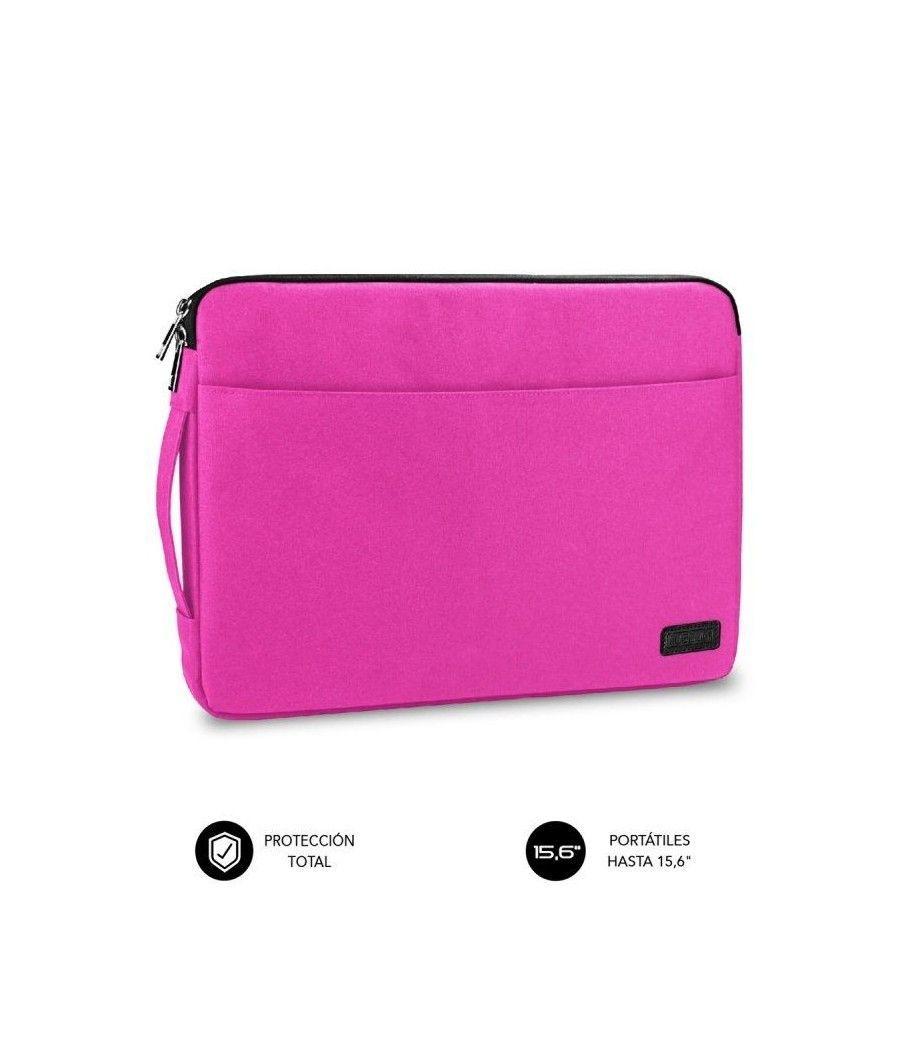 Funda Subblim Urban Laptop Sleeve para Portátiles hasta 15.6'/ Rosa - Imagen 1