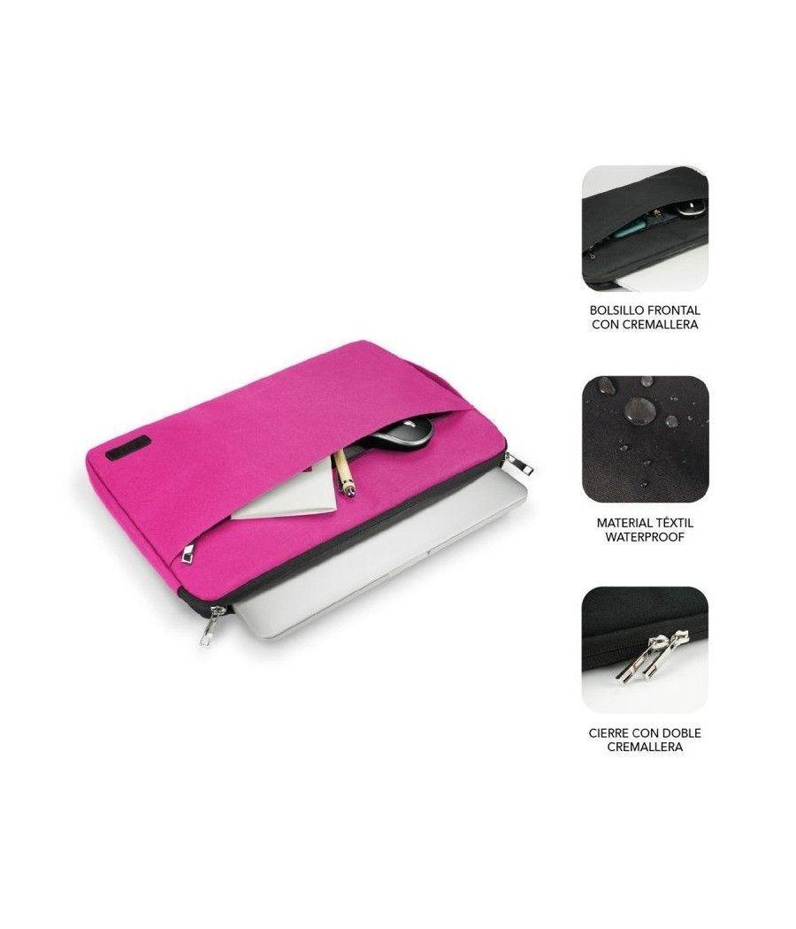Funda Subblim Urban Laptop Sleeve para Portátiles hasta 15.6'/ Rosa - Imagen 2