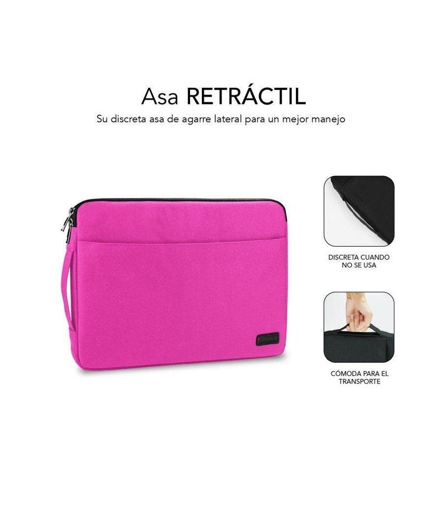 Funda Subblim Urban Laptop Sleeve para Portátiles hasta 15.6'/ Rosa - Imagen 3