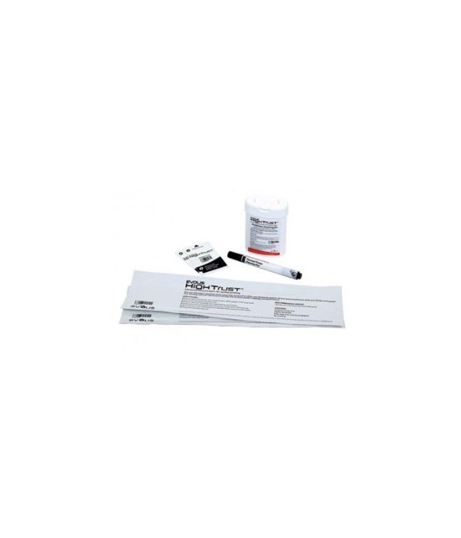 Evolis kit de limpieza para rodillos y cabezales para impresoras de tarjetas, 5 tarjetas adhesivas y 5 bastoncillos