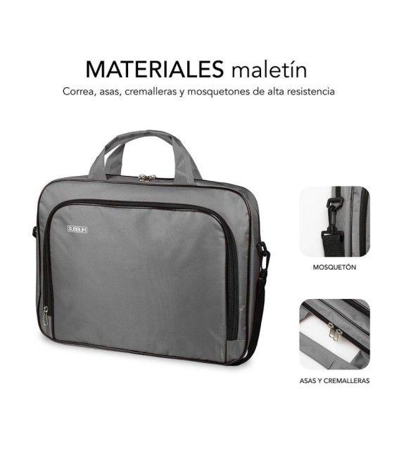 Maletín Subblim Oxford para Portátiles hasta 16'/ Gris - Imagen 3