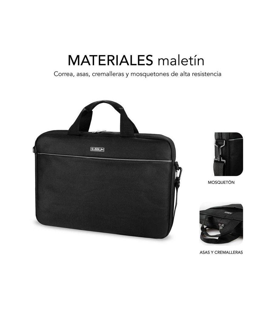 Maletín + Ratón Subblim Select Pack para Portátiles hasta 15.6'/ Cinta para Trolley/ Negro - Imagen 3