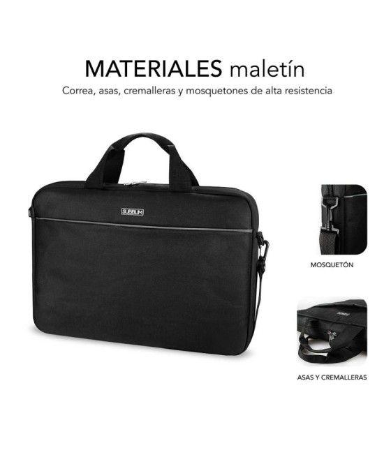 Maletín + Ratón Inalámbrico Subblim Select Pack para Portátiles hasta 15.6'/ Cinta para Trolley/ Negro - Imagen 3