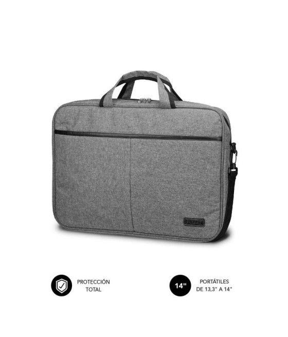 Maletín Subblim Elite Laptop Bag para Portátiles hasta 14'/ Cinta para Trolley/ Gris - Imagen 1