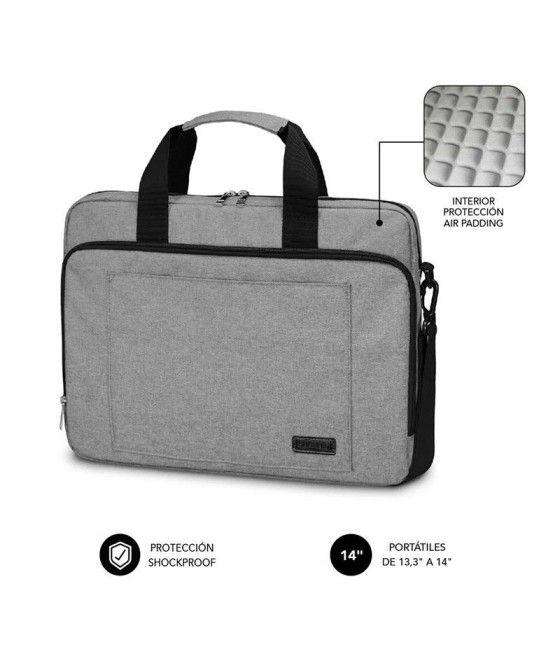 Maletín Subblim Air Padding Laptop Bag para Portátiles hasta 14'/ Cinta para Trolley/ Gris - Imagen 1