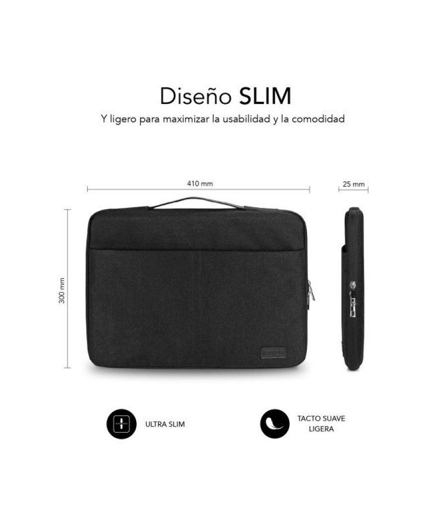 Maletín Subblim Elegant Laptop Sleeve para Portátiles hasta 15.6'/ Negro - Imagen 4