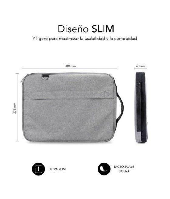 Maletín Subblim Advance Laptop Sleeve para Portátiles hasta 14'/ Gris - Imagen 5