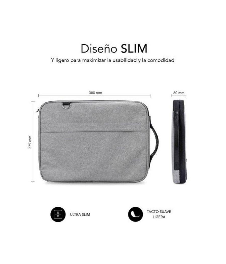 Maletín Subblim Advance Laptop Sleeve para Portátiles hasta 14'/ Gris - Imagen 5