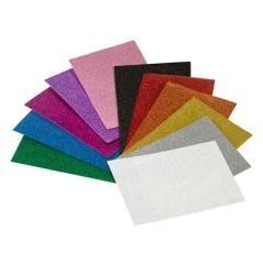 Faibo láminas eva 40x60cm unicolor purpurina fucsia -bolsa de 3u-