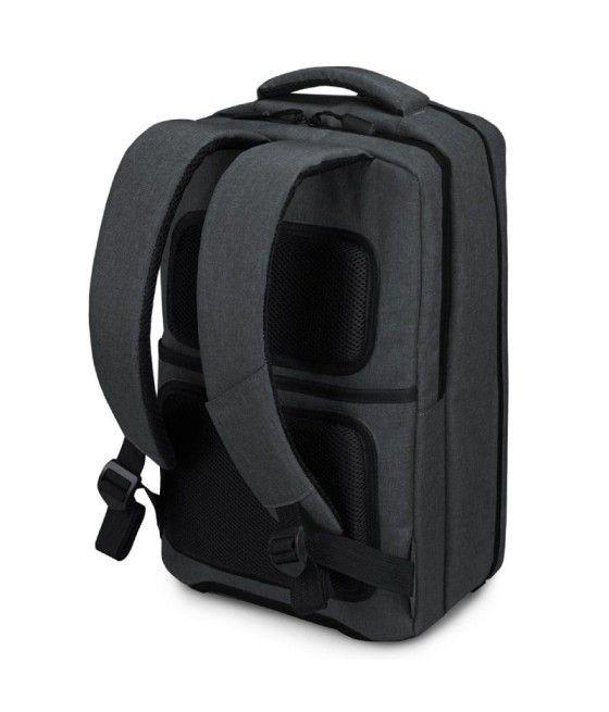 Mochila Subblim Traveller Airpadding Backpack para Portátiles hasta 15.6'/ Puerto USB/ Gris - Imagen 3