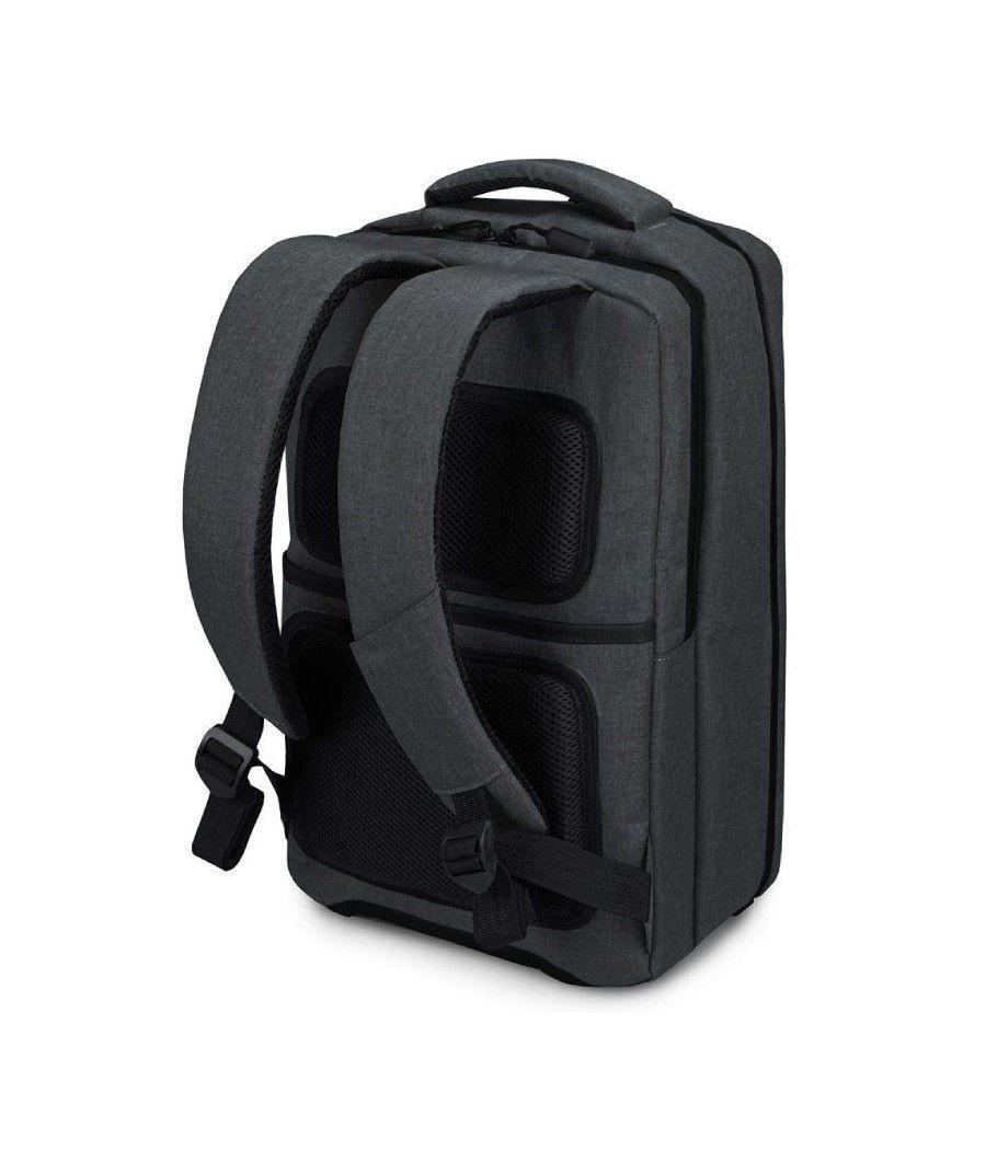 Mochila Subblim Traveller Airpadding Backpack para Portátiles hasta 15.6'/ Puerto USB/ Gris - Imagen 3