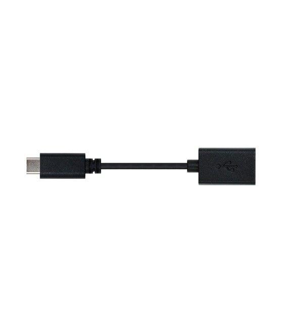Nanocable USB 2.0, 0.15m cable USB 0,15 m USB C USB A Negro - Imagen 3