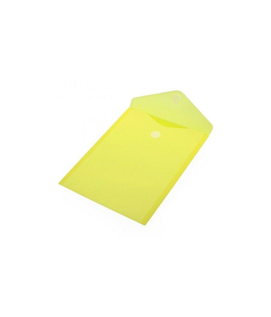 Office box carpeta sobre cierre c/velcro classic a4+ vertical plástico amarillo translúcido