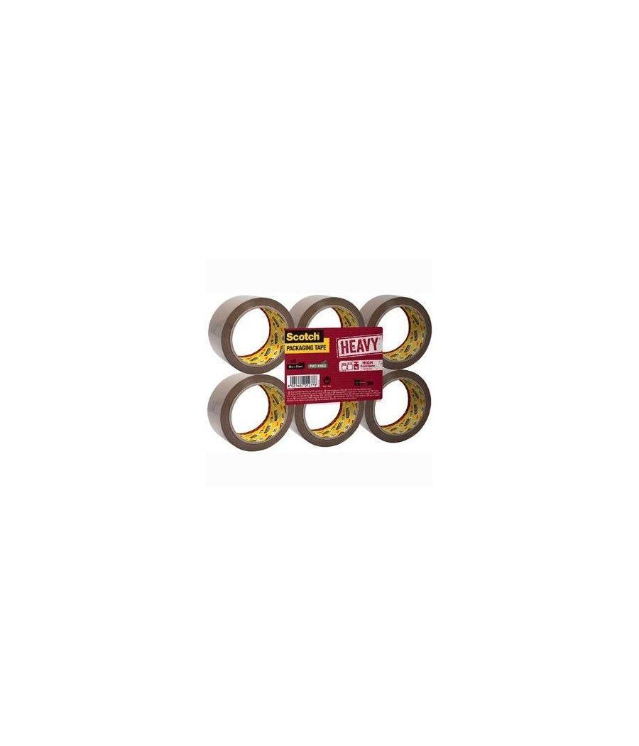 Scotch cinta de embalaje alta resistencia marron / 50mm x 66m -pack 6-