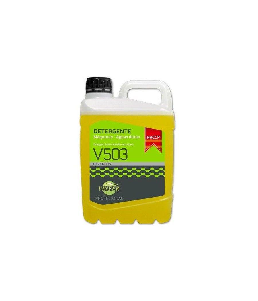 Vinfer detergente líquido máquinas v503 aguas duras garrafa 5l amarillo