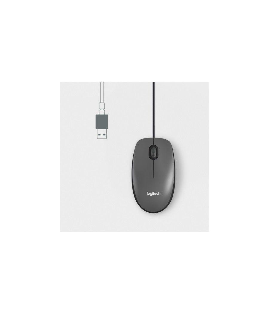 Logitech M100 ratón Ambidextro USB tipo A Óptico 1000 DPI