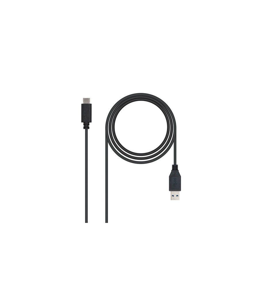 Nanocable USB 3.1, 1m cable USB USB 3.2 Gen 2 (3.1 Gen 2) USB C USB A Negro - Imagen 1