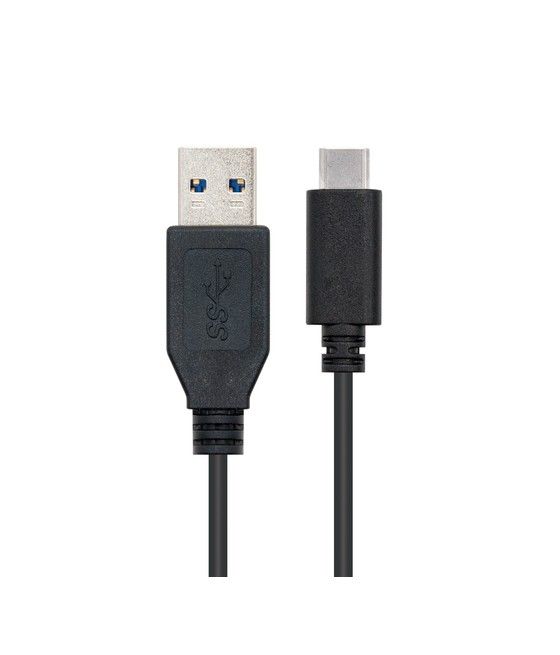 Nanocable USB 3.1, 1m cable USB USB 3.2 Gen 2 (3.1 Gen 2) USB C USB A Negro - Imagen 2
