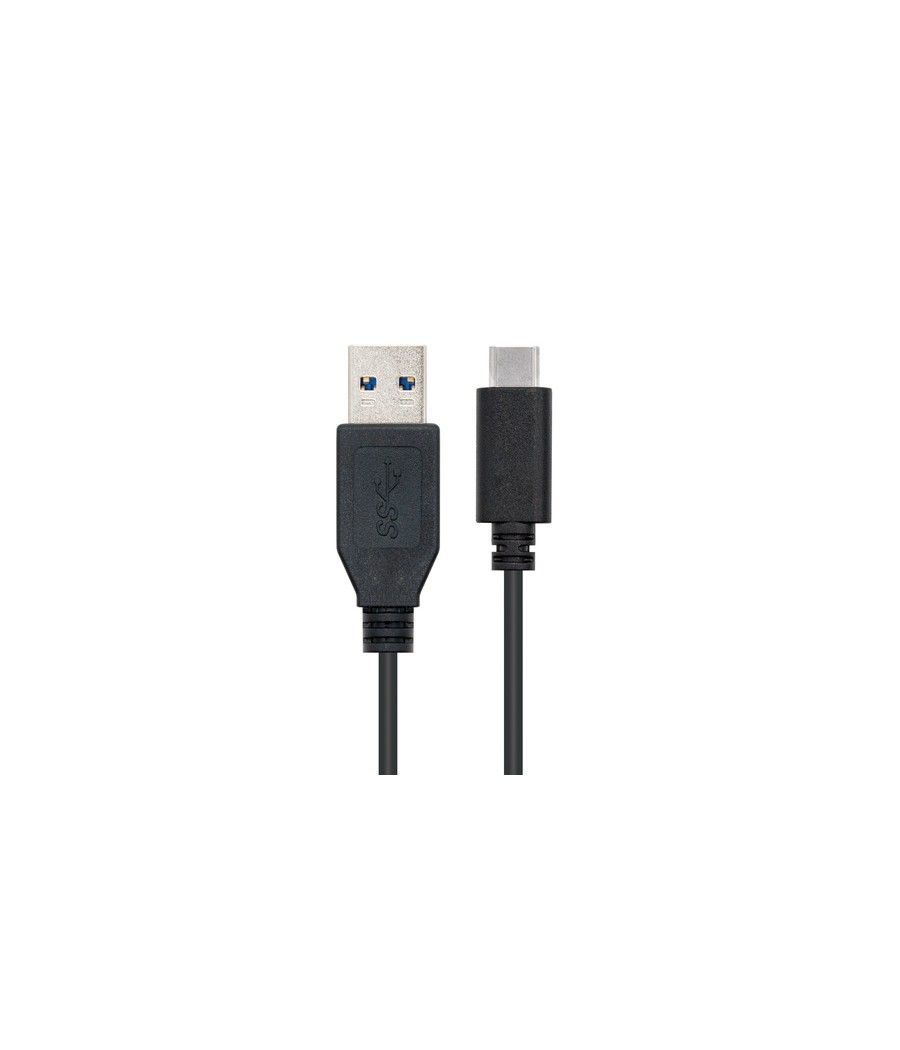 Nanocable USB 3.1, 1m cable USB USB 3.2 Gen 2 (3.1 Gen 2) USB C USB A Negro - Imagen 2