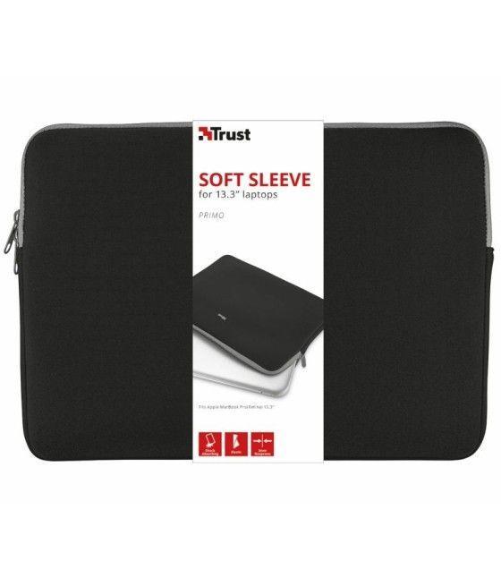 Funda Trust Primo Soft Sleeve para Portátiles hasta 13.3'/ Negra - Imagen 1