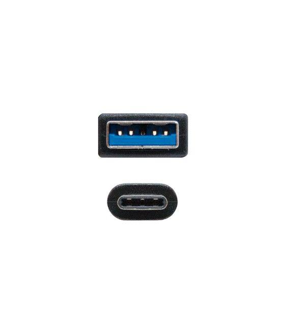 Nanocable USB 3.1, 1m cable USB USB 3.2 Gen 2 (3.1 Gen 2) USB C USB A Negro - Imagen 3