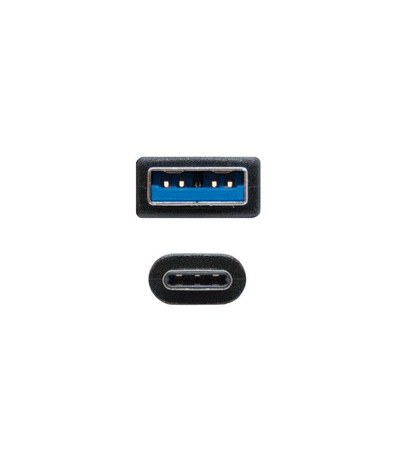 Nanocable USB 3.1, 1m cable USB USB 3.2 Gen 2 (3.1 Gen 2) USB C USB A Negro - Imagen 3