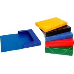 Mariola caja proyecto armada cierre c/goma lomo fijo 3cm cartón gofrado s/mallorca azul