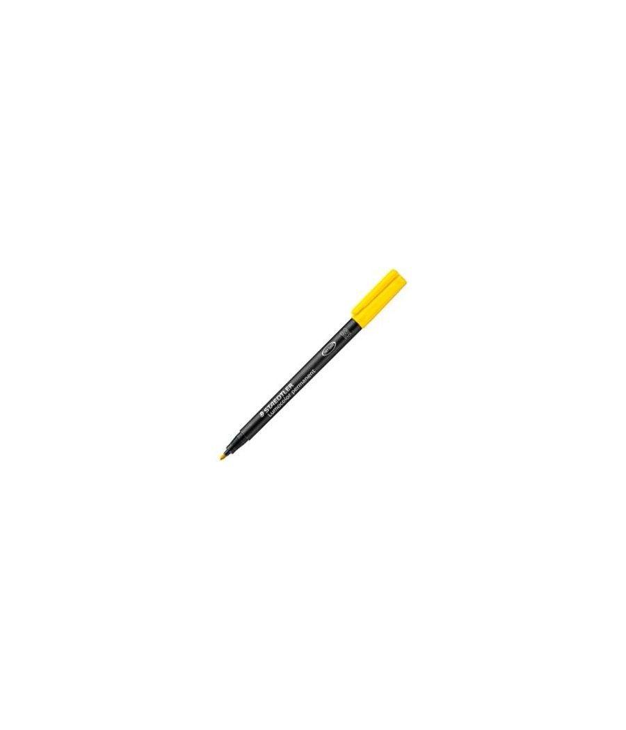 Staedtler rotulador permanente lumocolor 317 m amarillo pack 10 unidades