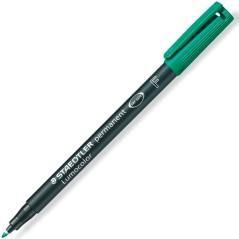 Staedtler rotulador permanente lumocolor 318 f verde pack 10 unidades