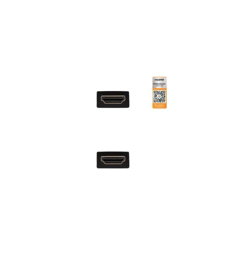 Nanocable HDMI V2.0, 0.5m cable HDMI 0,5 m HDMI tipo A (Estándar) Negro - Imagen 3