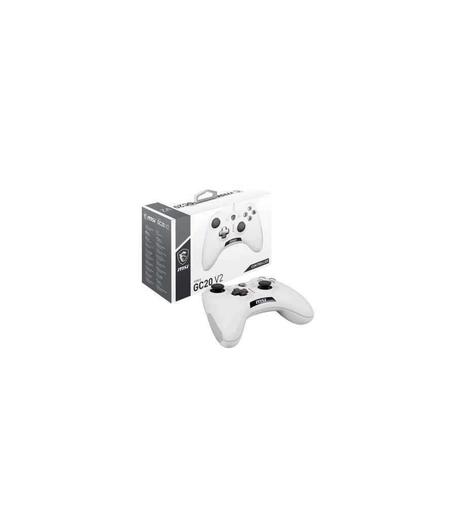 Msi force gc20 v2 blanco usb 2.0 gamepad analógico/digital android, pc