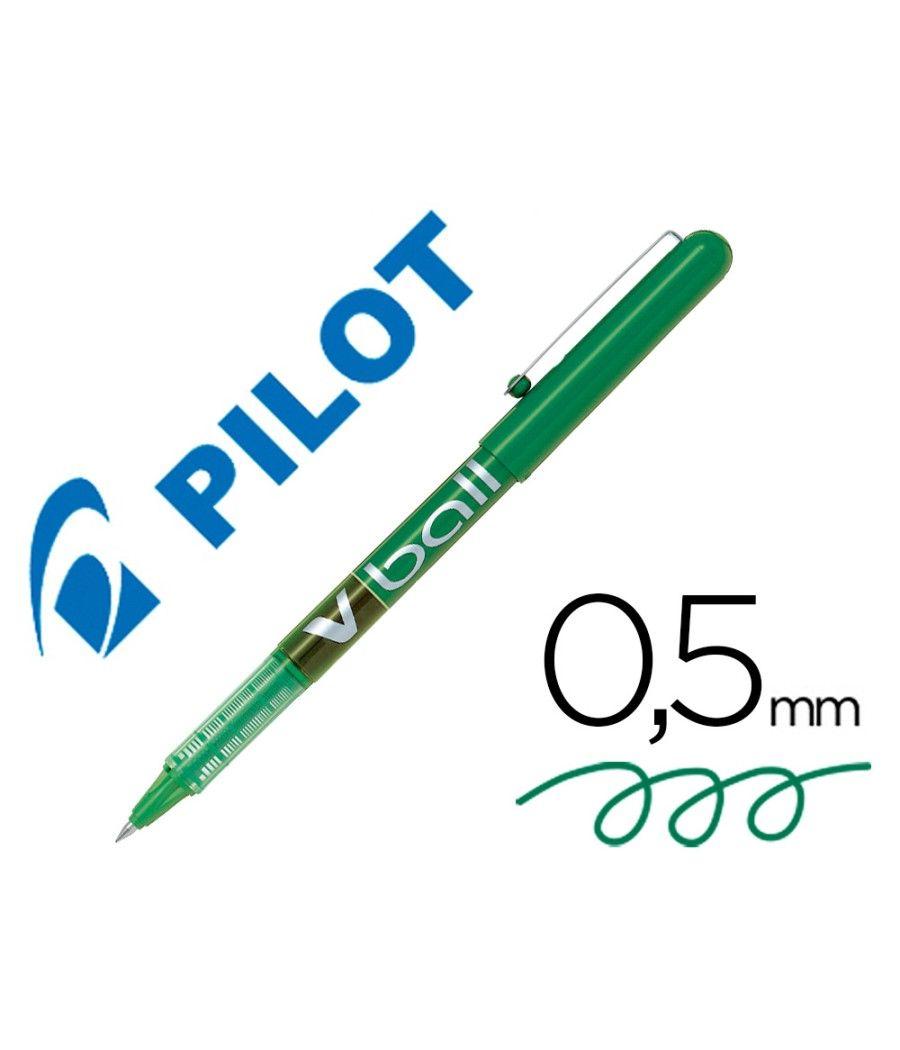 Rotulador pilot roller v-ball verde 0.5 mm pack 12 unidades