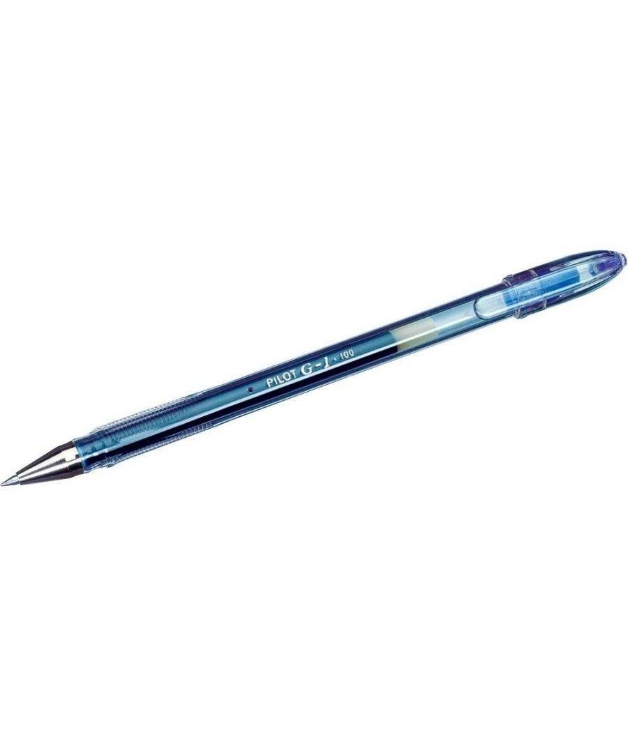 Bolígrafo pilot g-1 azul tinta gel pack 12 unidades