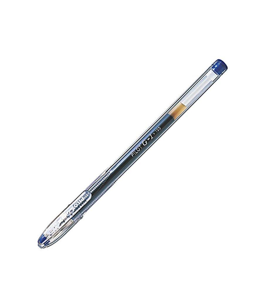 Bolígrafo pilot g-1 azul tinta gel pack 12 unidades