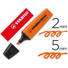 Rotulador stabilo boss fluorescente 70 naranja pack 10 unidades