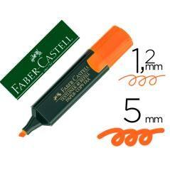 Rotulador faber fluorescente 48-15 naranja pack 10 unidades