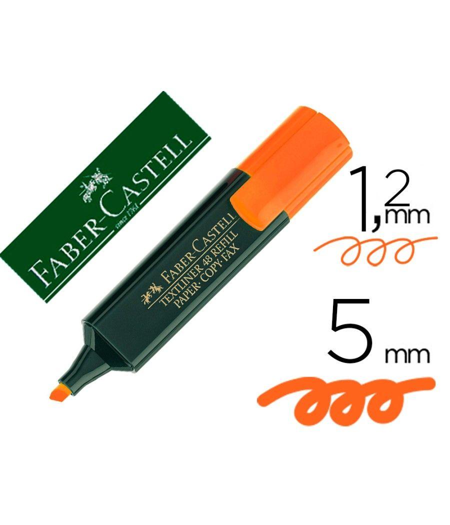 Rotulador faber fluorescente 48-15 naranja pack 10 unidades