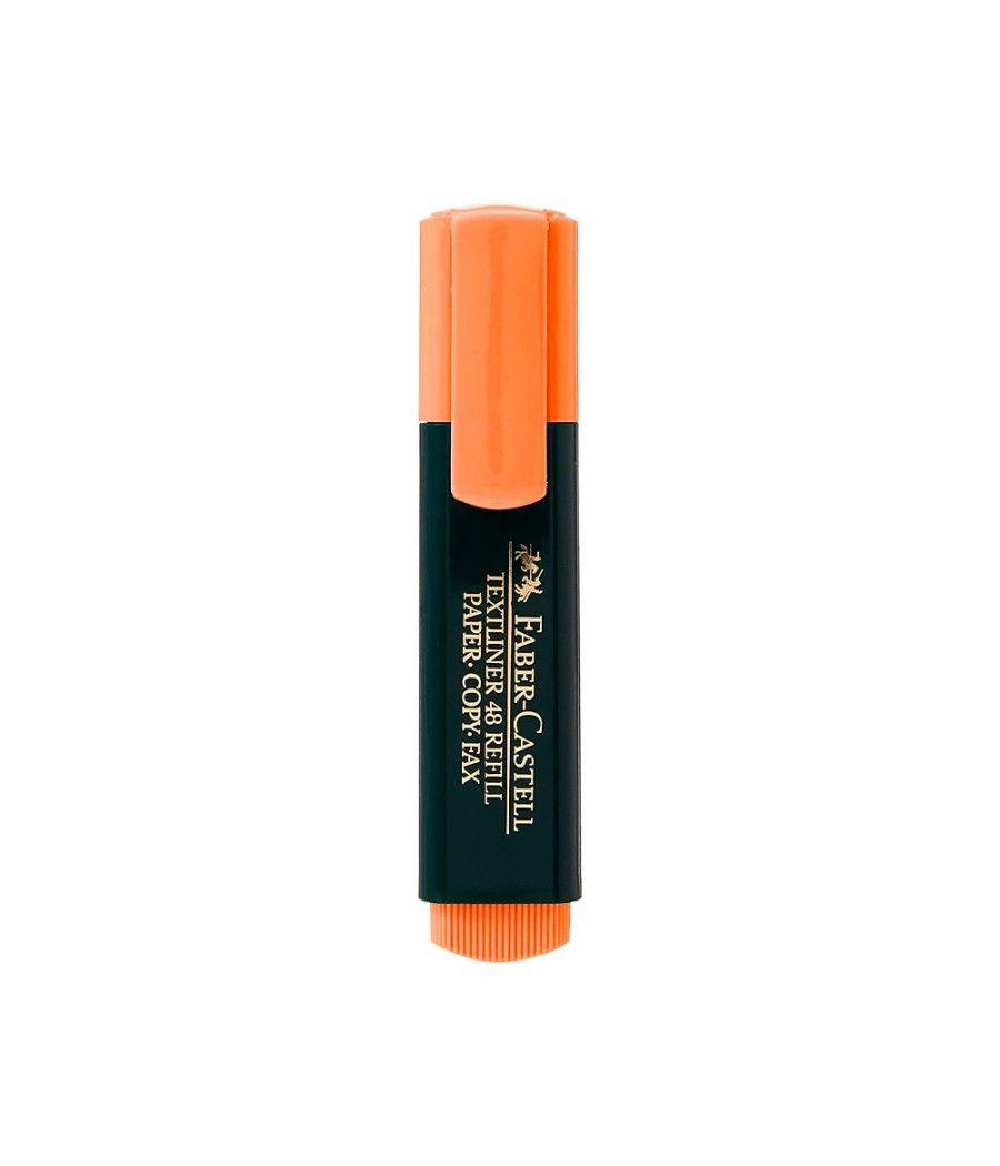 Rotulador faber fluorescente 48-15 naranja pack 10 unidades